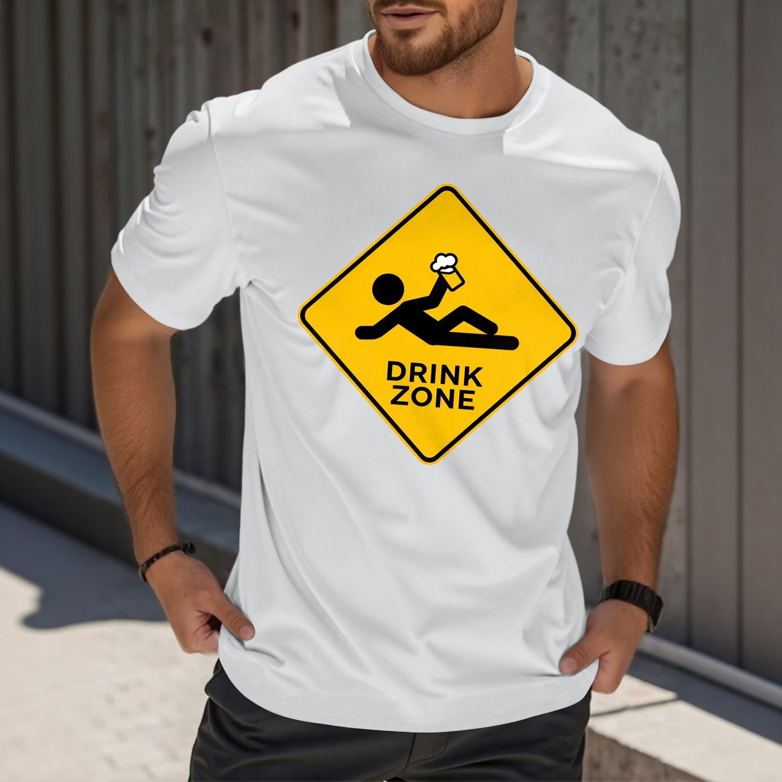 

Мужская повседневная футболка с круглым вырезом и короткими рукавами с принтом XXL белый