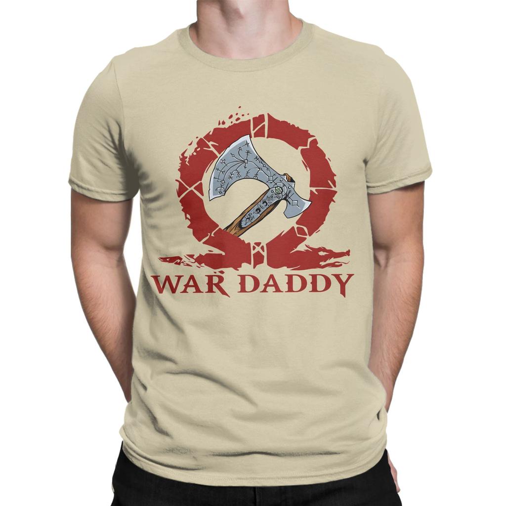 War Daddy Novelty Graphic 100 Cotton Tshirt God Of War Tees Tops For Unisex