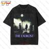 The Exorcist Classic Movie Poster Horror Logo Vintage Oversized TShirt YRE