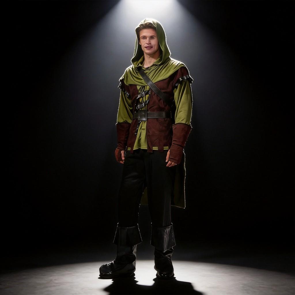 European Fantasy Archer Costume For Male Stage Performers With Polyester Fabric For Costume Parties