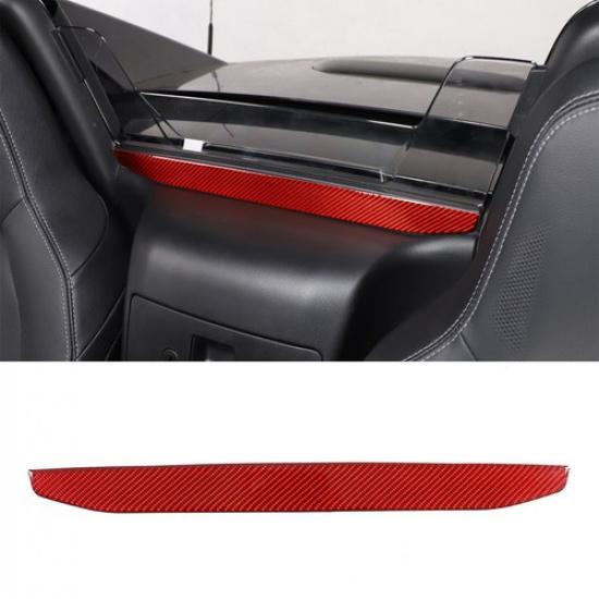 Red Carbon Fiber Interior Rear Window Trim Sticker For Mazda MX-5 Miata 16-23