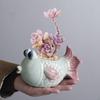 Cute Fish Plant Pot Micro Landscape Indoor Ornament Enthusiasts Mini Planter