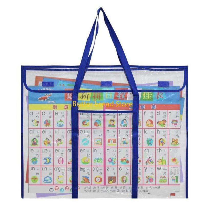 

W89C 30x24 Inch Clear Poster Storage Bag for w/ Handle Art Bag Transparent China Mainland