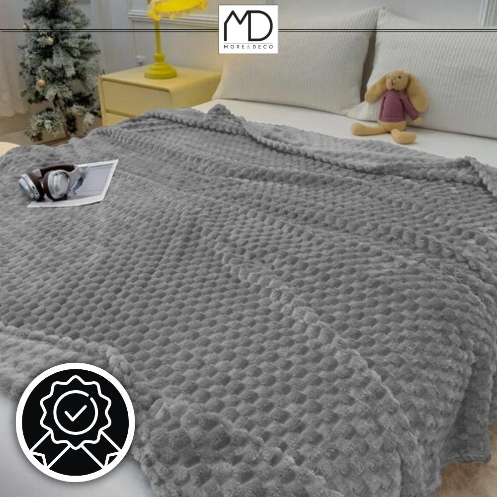Blanket Bed Armchair Decoration Square Embossed 160x200cm Plaid Birthday Gift