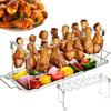 Assador Rack Multifuncional Não Fácil Cair Prático Churrasco Frango Coxinhas Conjunto de Prateleira para Cozinhar