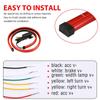 Car Universal 12V Flexible LED Light Strip Multi-mode Rear Tail Warning Turn Signal Running Lamp Brake Stop Turn Signal Lights