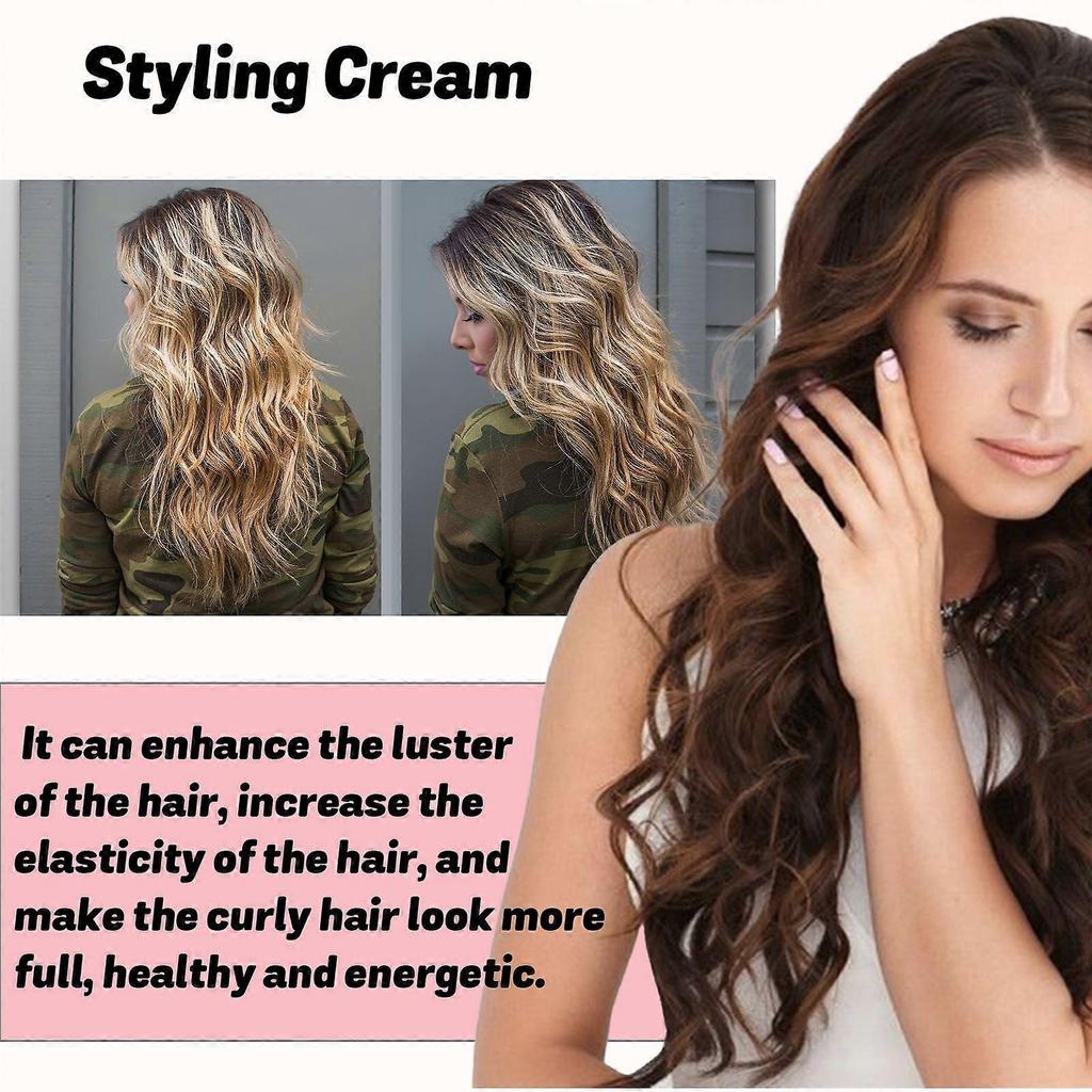 4 In 1 Curl Hair Styling Cream Hair Styling Maintenance Natural Soft Light Moisturizing Essence Elastin 1