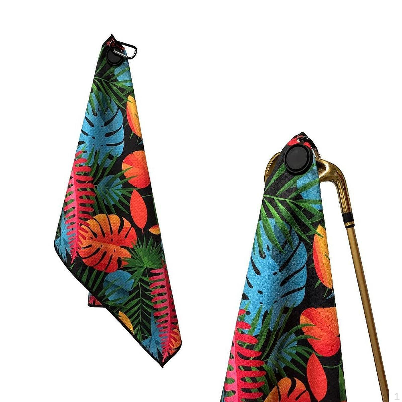 

Golf Ball Towel Cleaner Cleaning Club for Game Practice Beginners Tropical Rainforest