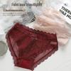 Women's Seamless Mesh Panties with Lace Edge and Bowknot