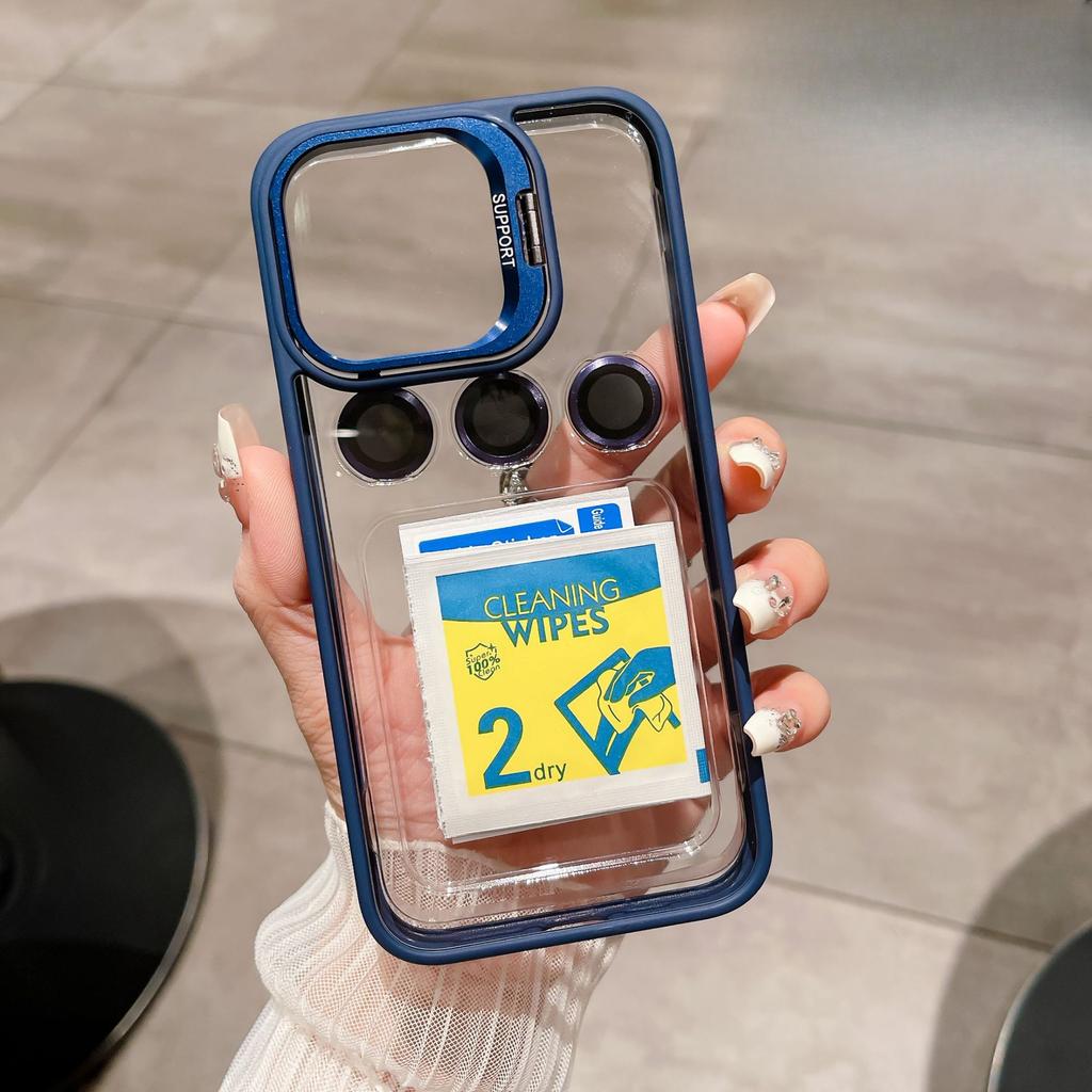 Applicable To IPhone15 Promax Mobile Phone Case Anti-fall Lens Film Apple 16 Protective Case 14 Invisible Bracket