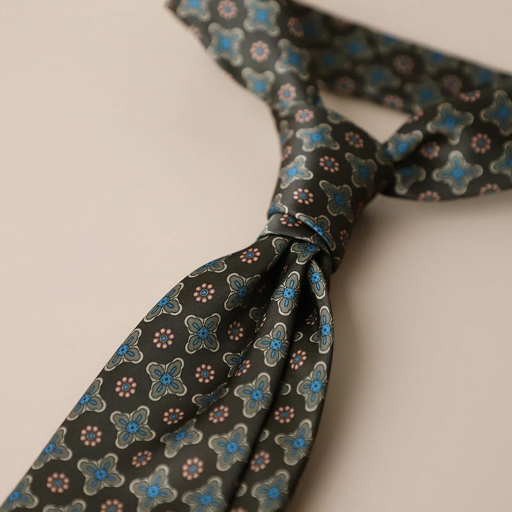 Cravat Retro Imitation Silk Necktie 8CM Adjustable Elegant Men's Necktie Geometric Gentleman Business Suit Accessories Adult