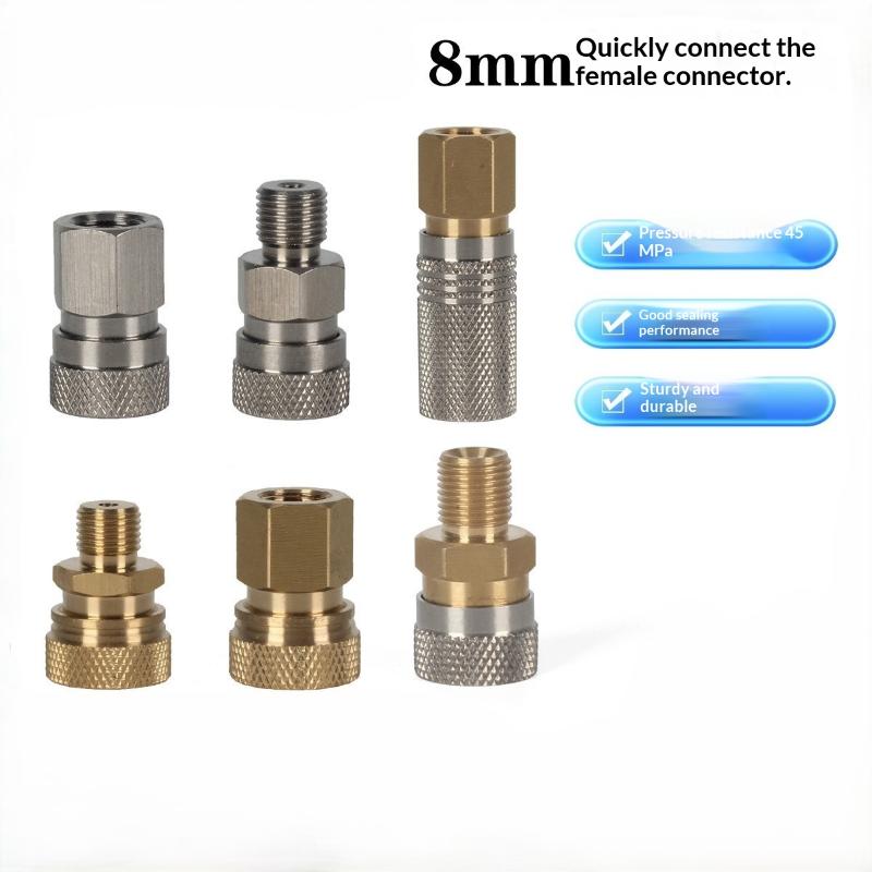Air Hpa Soft Extended Air Charging Quick Release Adapter Socket 1/8Bsp(G1/8) 8Mm Male Nipple Accessories