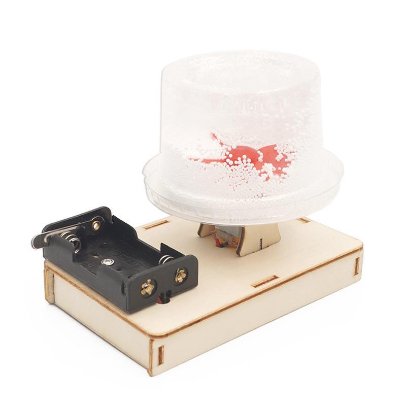 Educational Diy Electric Static Snow Toy Science Experiment Kit For Kids Wood Material
