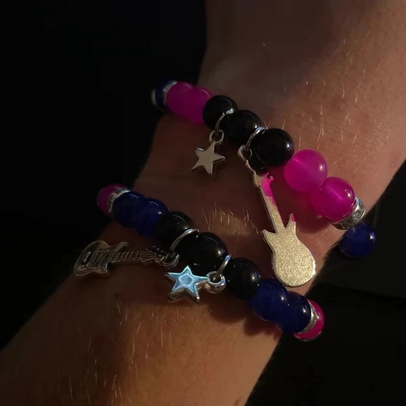 2Pcs/set Fashion Couple Beads Bracelet Tv Matching Bracelets Who Really Cares Album Inspired Bracelets Fine Friends Jewelry Gift