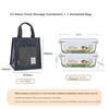 LOCK&LOCK Glass Food Storage Containers Set, Sealed Lunch Boxes, Bento Boxes, Refrigerator Storage Containers, Fruit Boxes, 750ml*2 with Bag