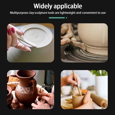 10 Stück Tonmodellierwerkzeug-Set Schnitzen DIY Holz/Kunststoff Keramik Messer Werkzeuge für Liebhaber Keramik Kunsthandwerk Formen Tonstreifen