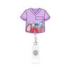 1Pcs Cartoon Medical Retractable Badge Reel 360 Rotating Acrylic Shaker ID Holder for Nurses Daily Work Use
