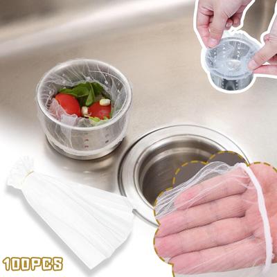 100pcs Kitchen Sink Filter Screen Sewer Anti-Clogging Dregs Screen