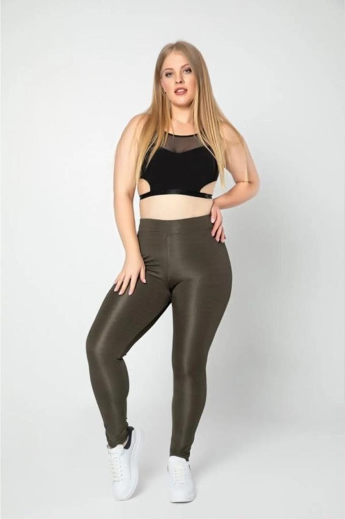 Women's Style Plus Size Leggings Big Size Shiny Disco Tights