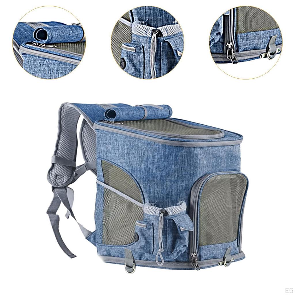 Mesh Pets Backpack Carrying Bag Breathable Soft Cat Pet Travel for Hiking