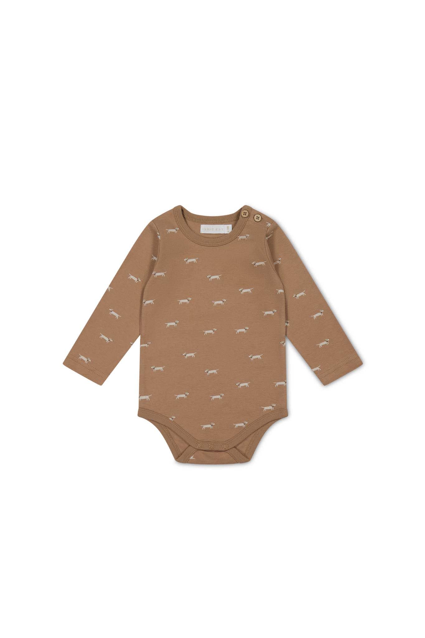 

OC Long Sleeve Bodysuit Cosy Basil Spiced JBCO245094 Baby BRW 90 [Jamie Kay]