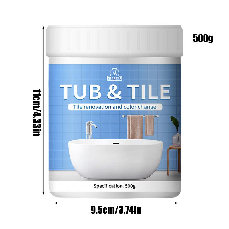 Kit de Peinture pour Carrelage de Salle de Bain à Base d'Eau Séchage Rapide Kit de Rénovation de Baignoire Kit de Masquage pour Baignoires Lavabos à Base d'Eau