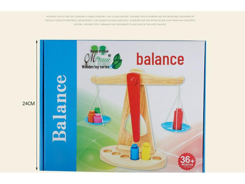Children's Wooden Balance Scale Educational Toy