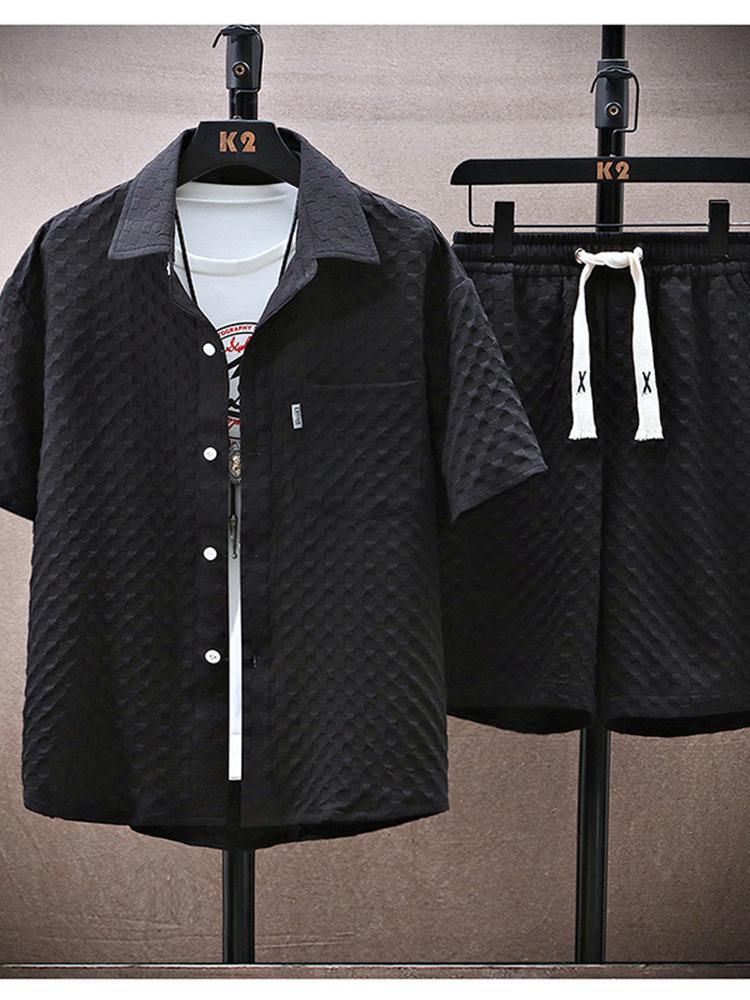 Men's 2024 Summer Retro Trend Short-Sleeve Casual Sports Suit