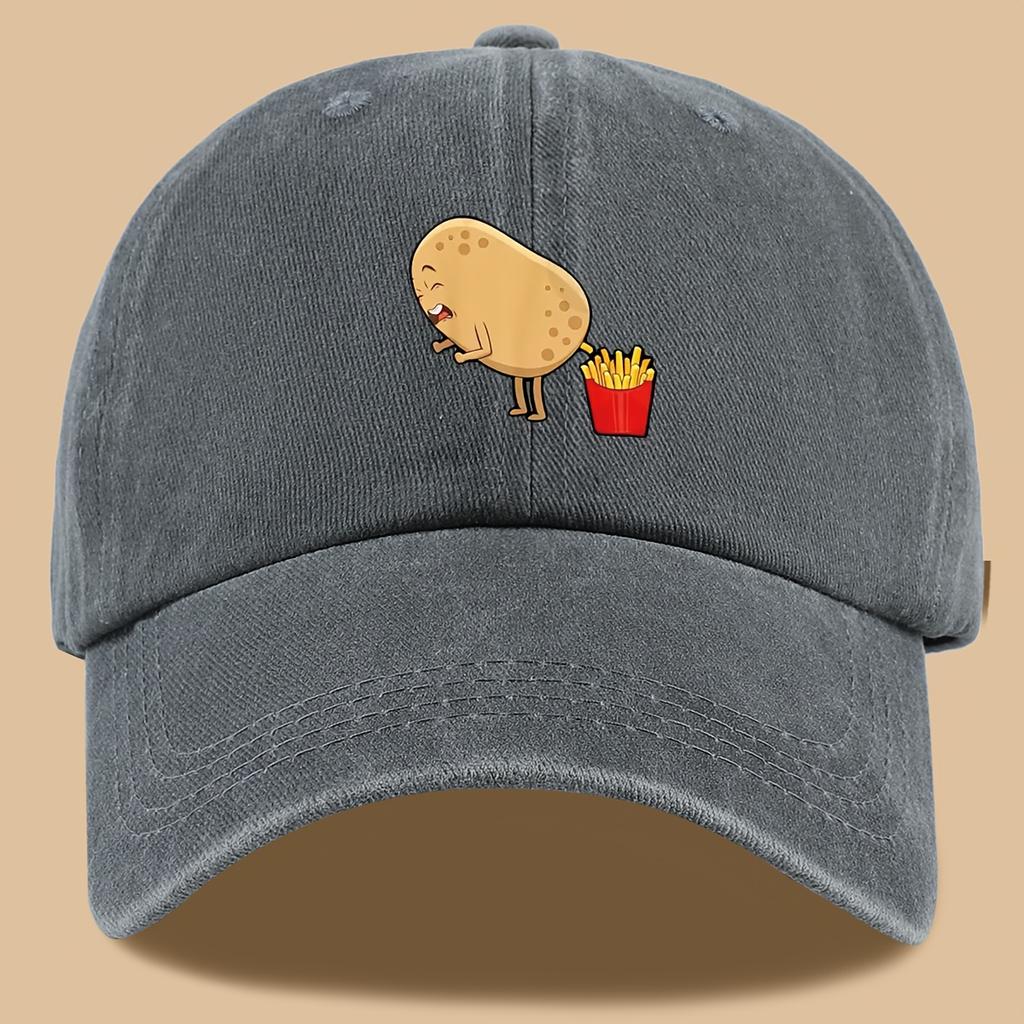 Humorous Potato Chip Printed Baseball Cap,outdoor Hat Suitable for Holiday Parties, Birthdays, Friends, Cartoon Design