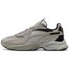 Rs-Connect Retro Fabric Shock Absorption Non-Slip Wear-Resistant Mid-Top Casual Running Shoes Unisex Sneaker Gray Black 383425-02