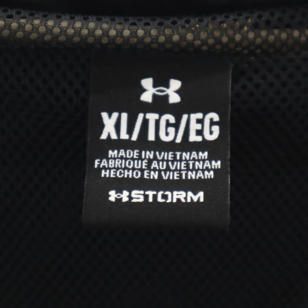 Under Armour Windbreaker XL Black Jacket Mesh Lining Men's Used