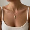Stainless Steel White Enamel Starfish Turtle Conch Pendant Necklace for Women Elegant Imitation Pearl Choker Beach Party Jewelry