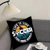 Soccer Lover Football Cushion Cover Elegant Comfort Pillowcase Sofa Bed Doublesided Printed Invisible Zipper Home Decor