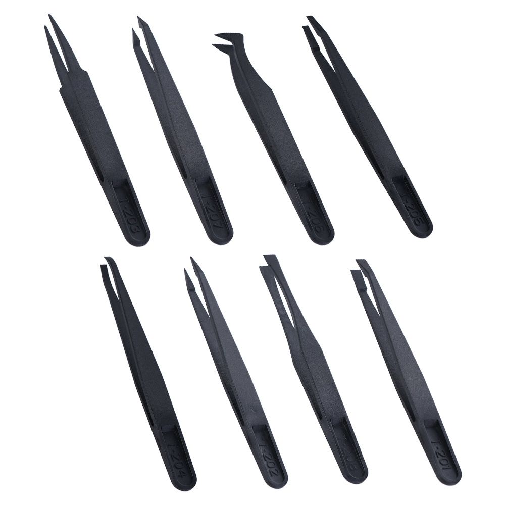 Anti Magnetic For Electronics Laboratory Work Curved Straight Precision DIY Tools Repair Tools Maintenance Tools Tweezers T206