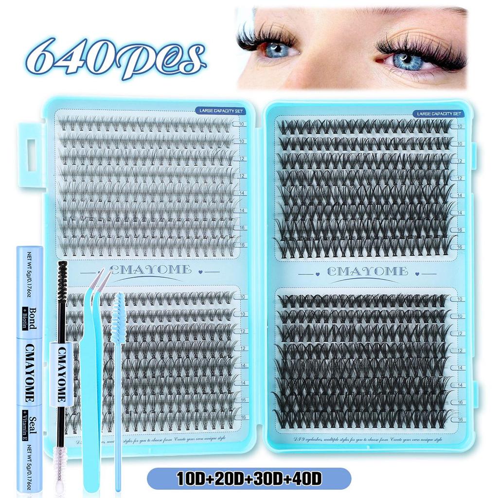 Set Extensii Gene False Natural D Curl 8-18mm - Gene Tip Cluster Segmentat DIY