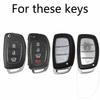 Silicone Car Key Case For Hyundai Creta Tucson Santa Fe Elantra Sonata I10 I20 I30 I40 I25 Ix35 Remote Shell Fob Cover Pocket