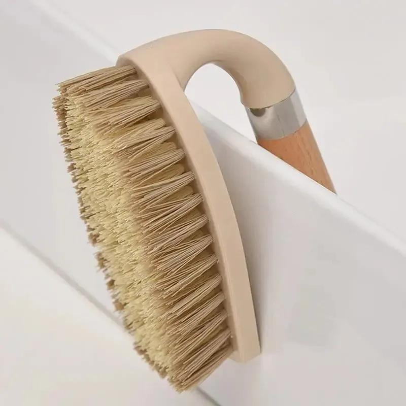 Wooden Cleaning Brush Multifunctional Log Color Shoe Washing Laundry Cleaning Brush Bathroom Floor Decontamination Brush.