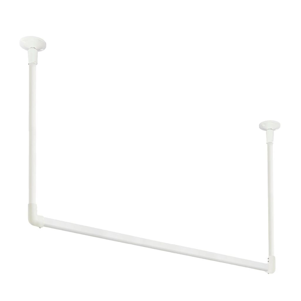 TOSO H-2 Ceiling-Mounted Hanging Bar, C-Type Set, White, 140 X 47 Cm, Storage, Laundry, Clothes Drying Rack, Product Number: 30018366
