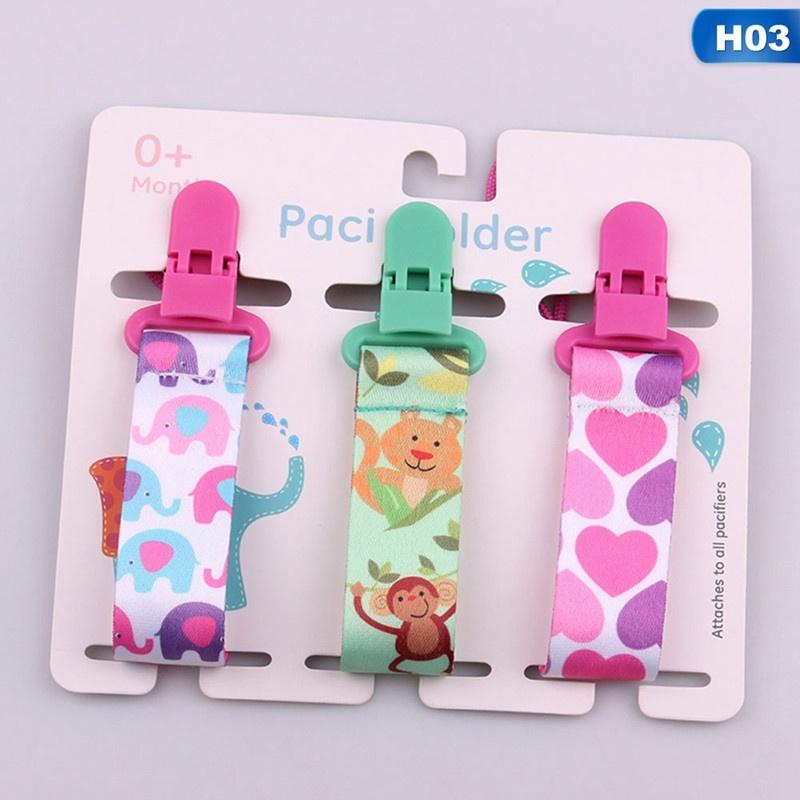 3pcs /set Pacifier Clips for Babies Newborn Soother Clip Chain Personalised Infant Present Gifts Personalized Baby Accessories