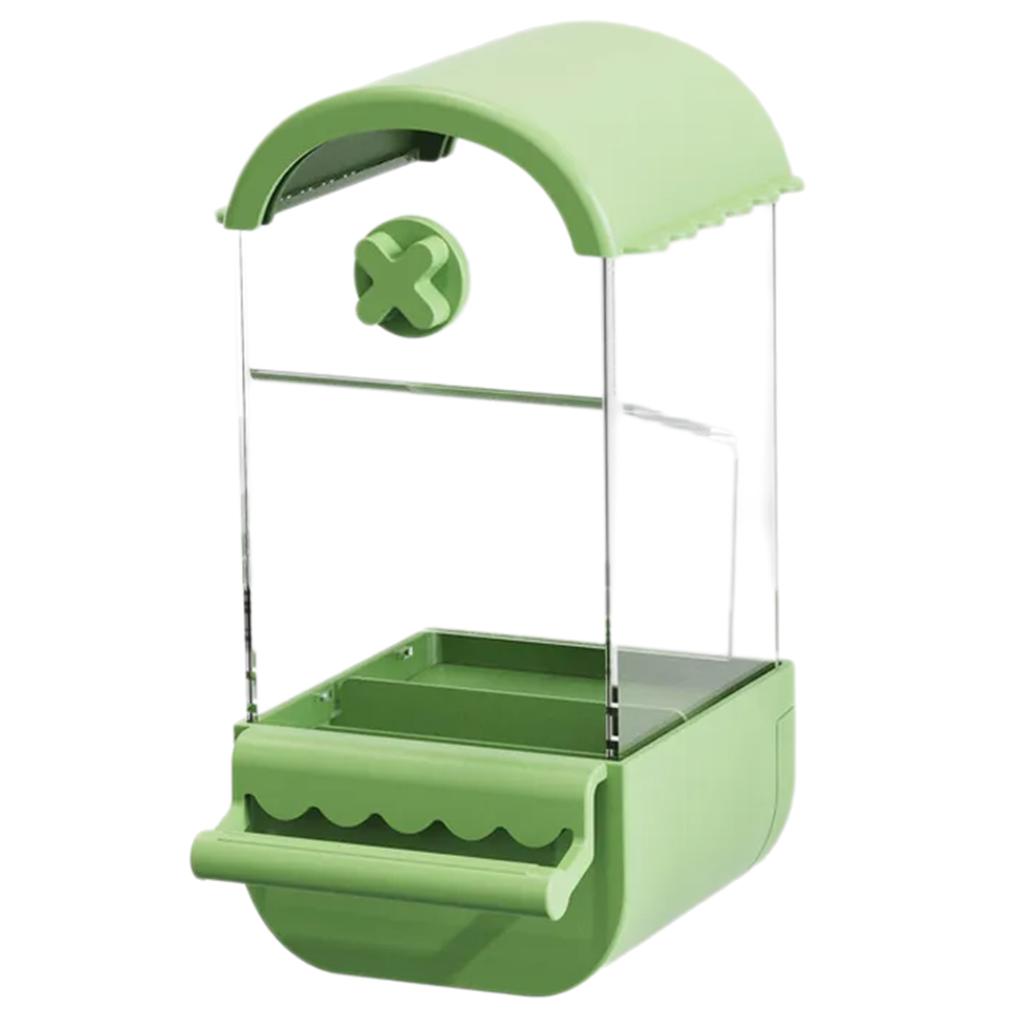 Automatic Bird Feeders Screw On Cage for Indoor Bird Feeders Transparent Visiable Large Capacity Birds Feeding Tool