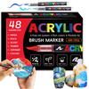 Omen Acrylic Paint Markers Acrylic 48 Soft High Suitable for Various Surfaces Including DIY and Suitable for Adults and - Direct-Ink Water-Based