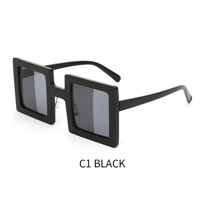 

1 шт. Модные квадратные солнцезащитные очки с большой оправой, европейский и американский универсальный трендовый стиль, нейтральный стиль для отдыха и отпуска