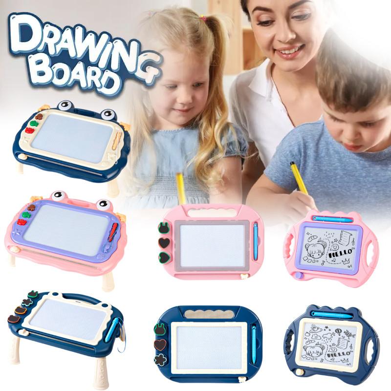 Writing Kids Magnetic Drawing Slate Magic Eraser Doodle Pad Color Sketch Board