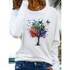 ITCIJ Letter-printed Long-sleeve for Autumn and Winter T Shirt