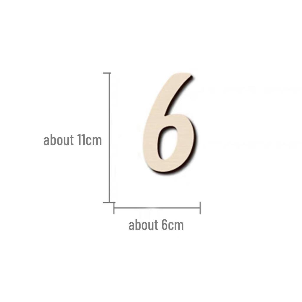 Wooden Birthday Number Sign for Baby's First Birthday & 100 Days Photo Props