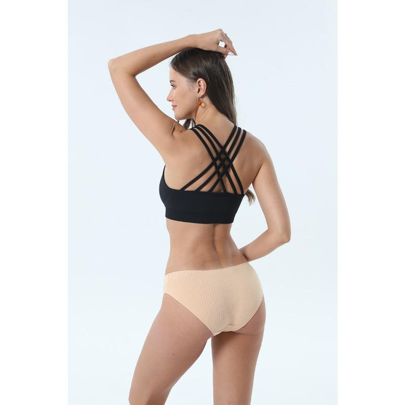 Pluss størrelse dametruser Omslagsrumpeimitasjon uten spor for dametruser Lavt midjeundertøy