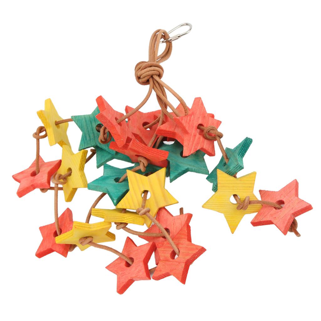 Bird Wood Star Toy Bite Resistant   Wood Star Chewing Toy for Budgies Parakeet Cockatiel Lovebird
