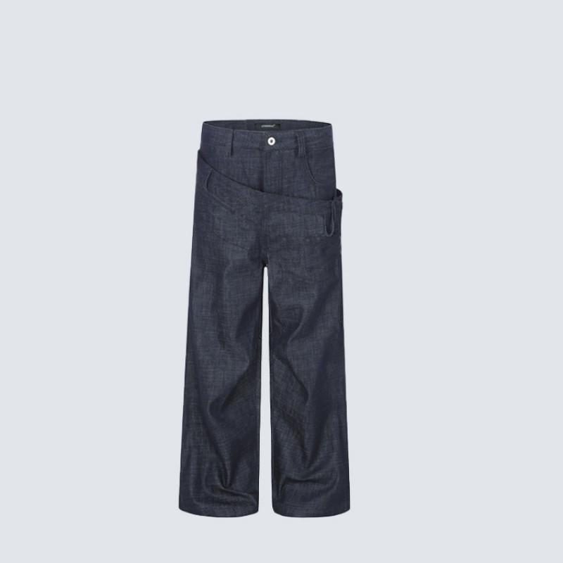 Mens Unisex Baggy Straight Jeans Streetwear American Retro Denim Pants