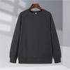 Autumn New Oxygen Cotton Solid Color Round Neck Sweatshirt Thin Long Sleeve Top Trendy Men's and Women's Party Class Clothes Hoodie Sweatshirt