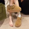 thick-soled snow boots women's new winter velvet women's shoes wear fluffy low-top warm cotton shoes